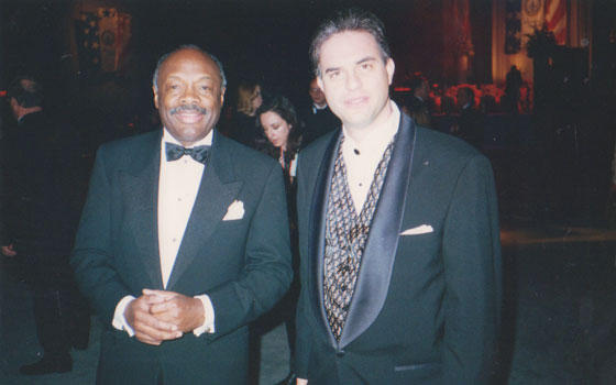 With San Francisco Mayor Willie Brown - invited guest at Presidential Inaugural Ball, Washington, D.C. - 1997