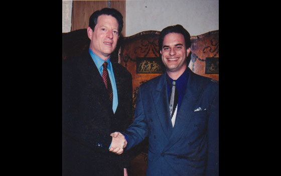With Vice President Al Gore - at fundraiser congratulating him on his Presidential campaign nomination - 2000