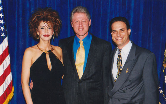 With President Clinton - co-organizer and event planning committee member for Los Angeles fundraiser - 2000