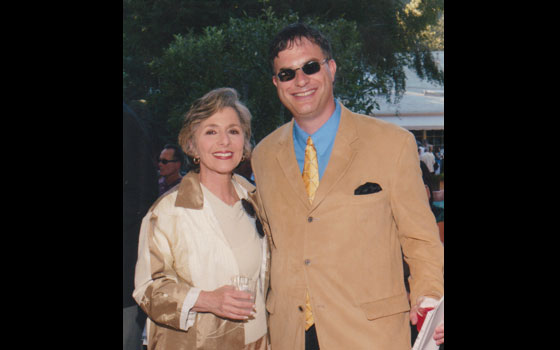 With U.S. Senator Barbara Boxer - attending fundraiser at the home of actress Catherine Bach - 2004
